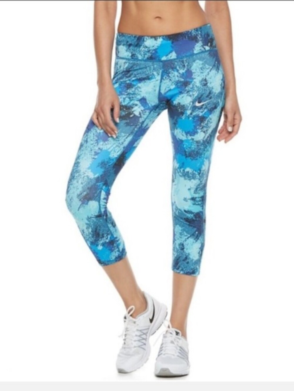 Nike Blue Abstract Print Leggings